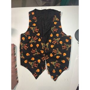 Basic Editions Halloween Vest Size Small Pumpkin Scarecrow Vintage 90s‎ Teacher